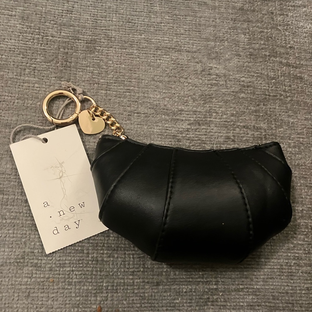 A New Day Black Pouch with Gold Chain